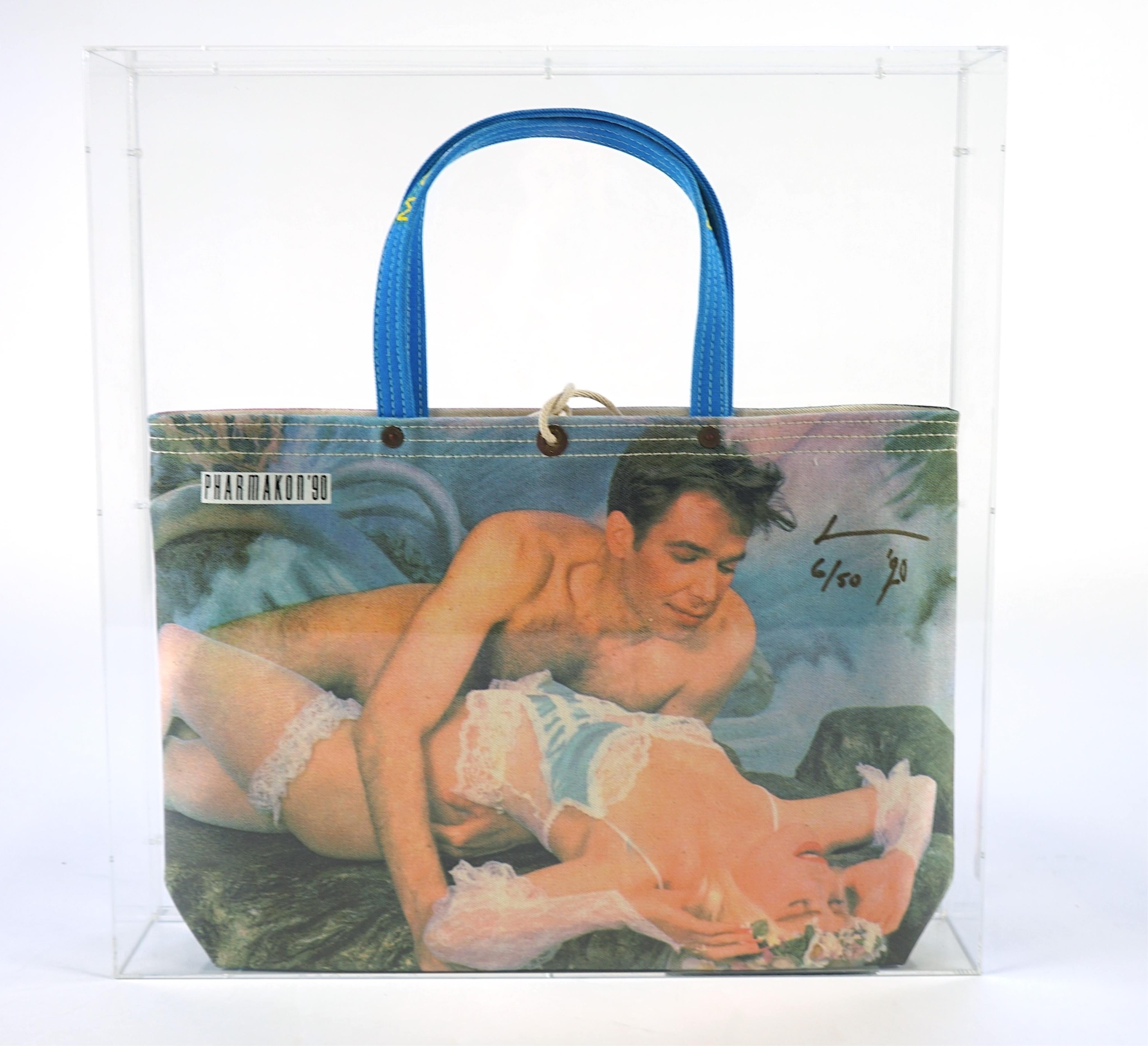 A Jeff Koons signed limited edition screen printed bag